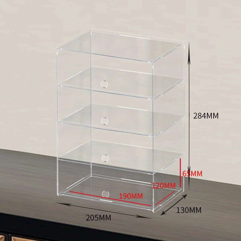 2-5 Layer Acrylic Car Model Display Case for Lego Speed Racing Series,Display Box Car Transparent Scene Storage Dust Cabinet 