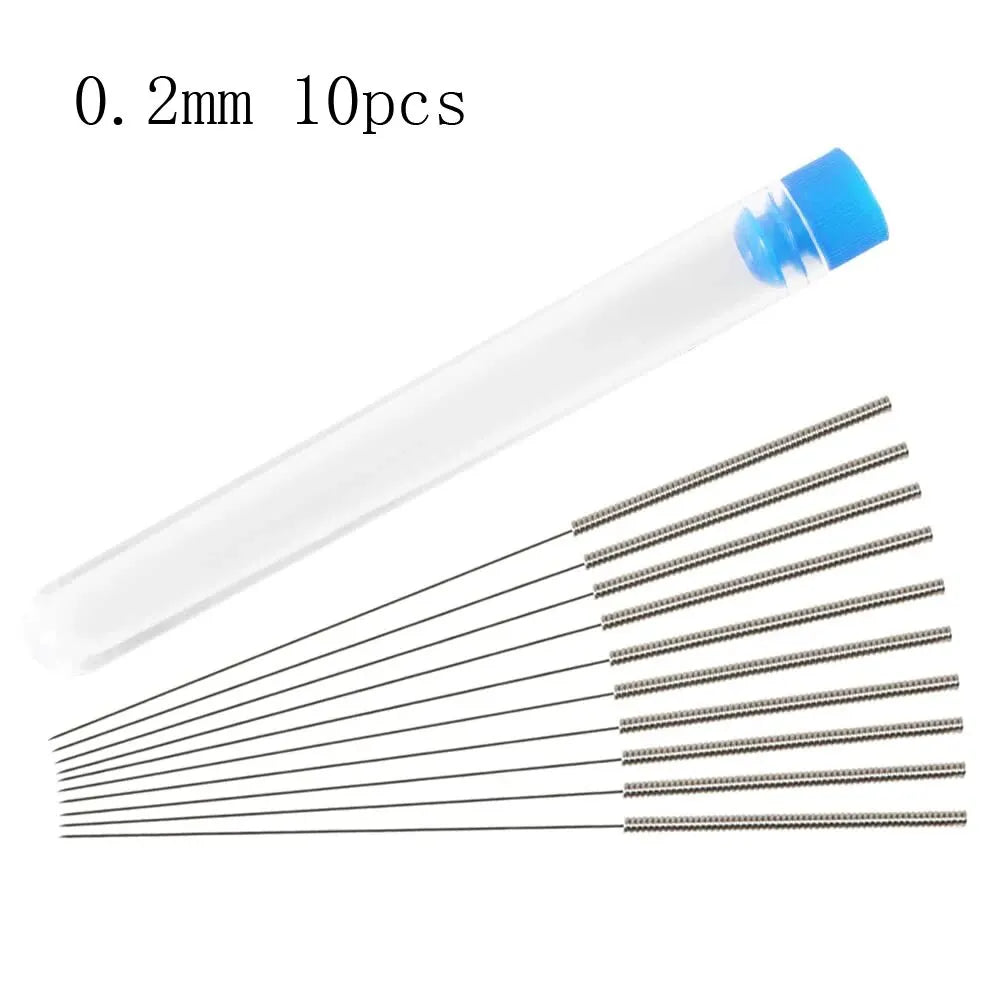 3D Printer Nozzle Cleaning Kit 0.2/0.3/0.4/0.5/0.6/0.8/1.0mm Stainless Steel Nozzle Cleaning Needles 3D Printer Nozzle Cleane