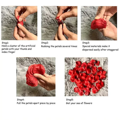 100-10000Pcs Top Colorful Artificial Fake Rose Petals Red White Gold Roses Petal Flowers Romantic Wedding Party Valentine Dec