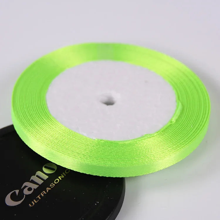 22 Meters/Roll 6mm Silk Satin Ribbons Christmas Halloween Birthday Party Gift Wrapping Ribbons DIY Handmade Crafts Material -