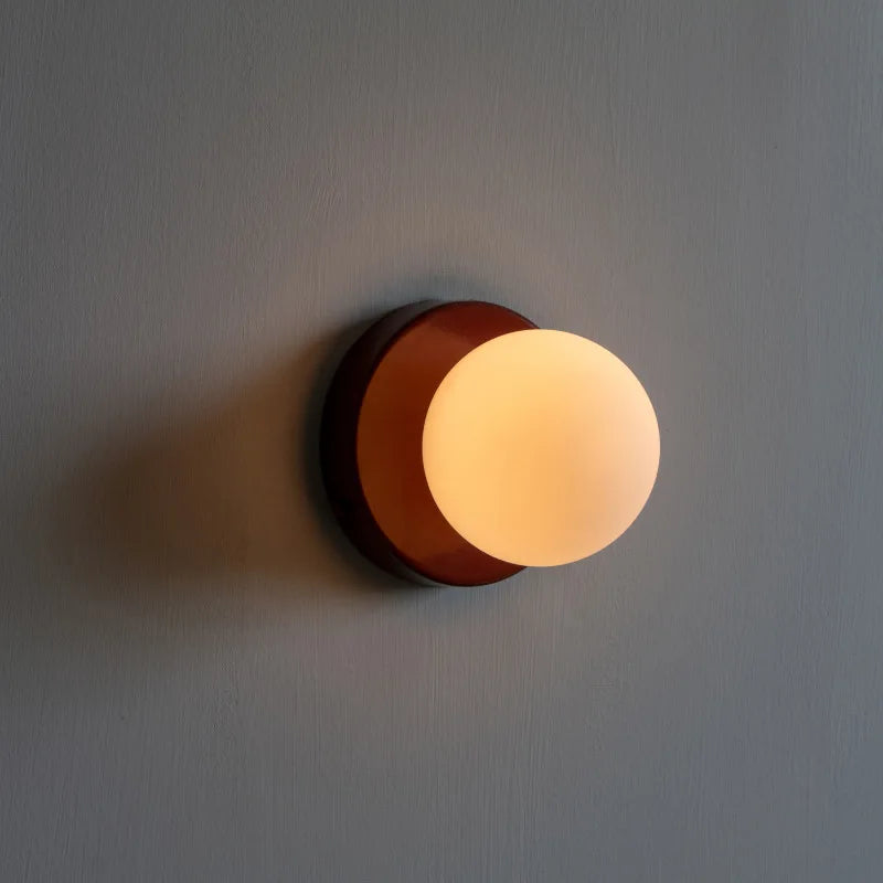 Creative Macaron LED Wall Lamp 10/12cm Mini Glass Sconce for Balcony Lamp Bedside Bedroom Corridor Porch Decor Lighting Fixtu