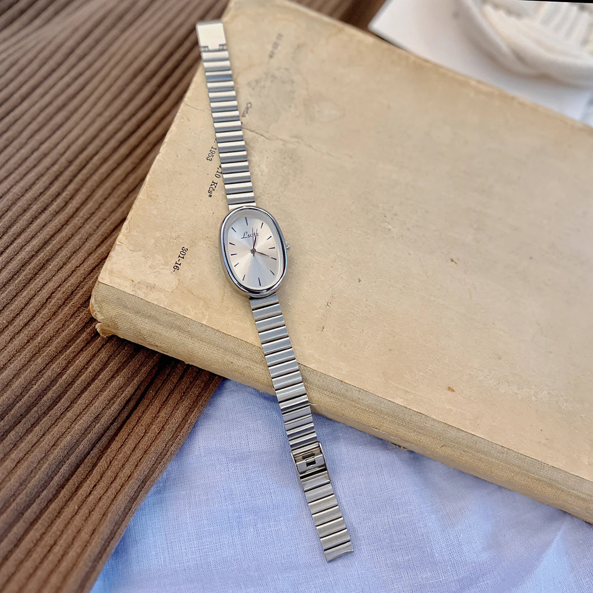 1pc New Fashionable Women's Watch With Gold Bracelet, Vintage & Luxury Ins Style, Elegant & Versatile Quartz Watch ladies wat