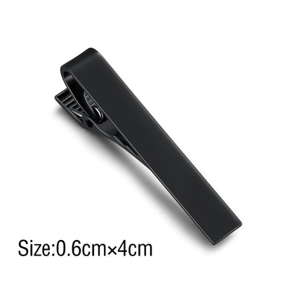 Tie Clip Necktie Accessories Fashion Style Ties for Men Metal Tone Simple Bar Clasp Practical Clasp Tie Pin for Mens Collar C