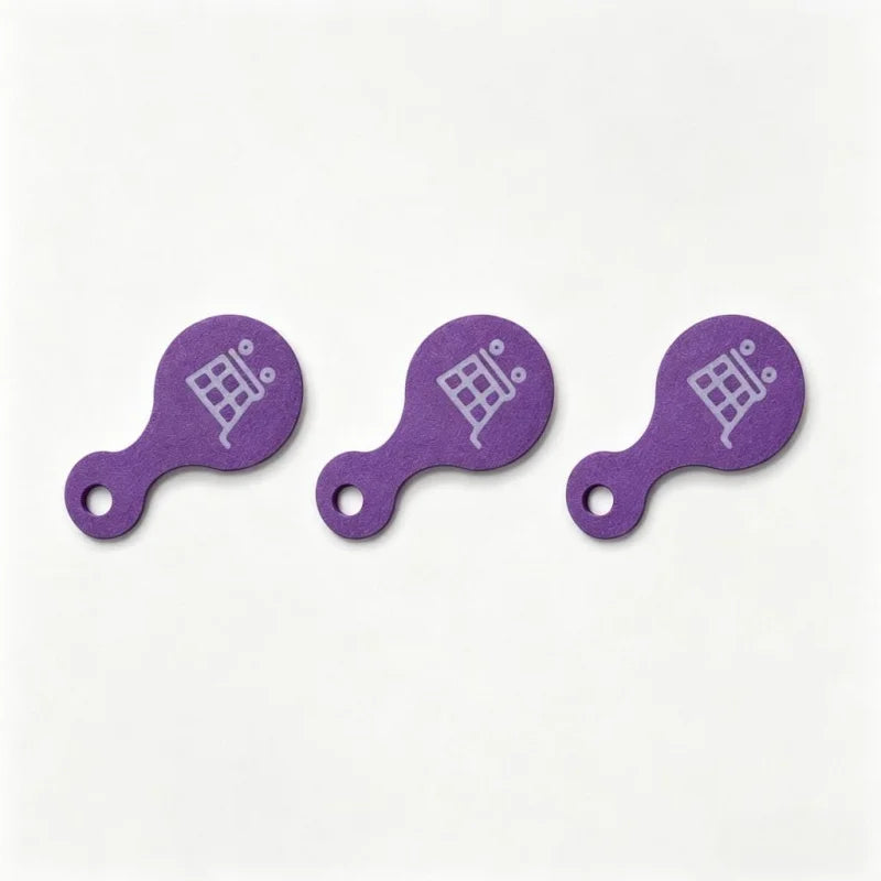3Pcs Shopping Cart Token Keychain, 3D Plastic Trolley Unlock Tool, Compact Reusable Supermarket Accessory