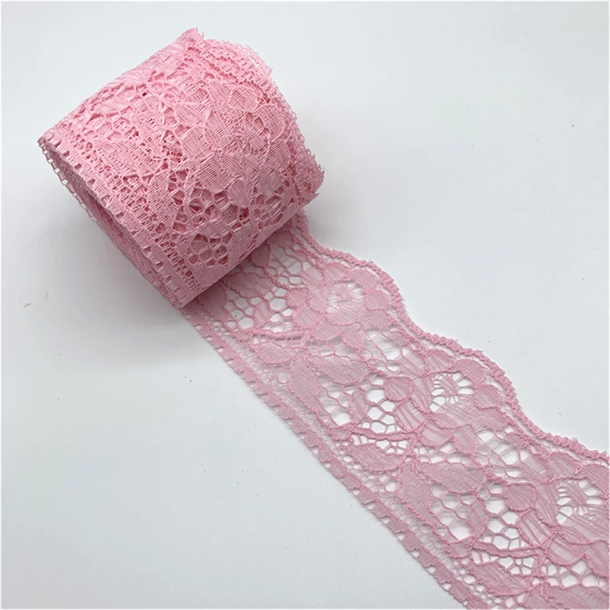 5yards/Lot 60mm Lace Ribbon Handicrafts Embroidered Net Lace Fabric Trim For Sewing Fabric Lace Ribbon Skirt Accessories