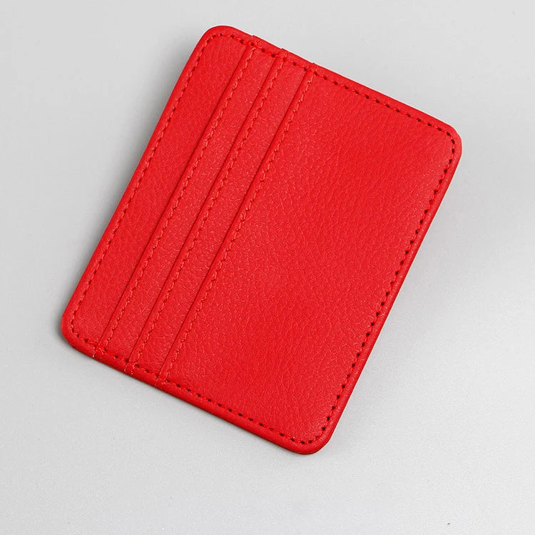 Slim Minimalist Wallet, Front Pocket Wallets, RFID Blocking,Credit Card Holder for Men&Women - Red