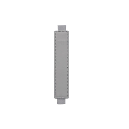 1pc PU Leather Elastic Notebook Band Holders Adjustable Pen Sleeve Pencil Pouch Holder Strap for Notebook Binder - Grey