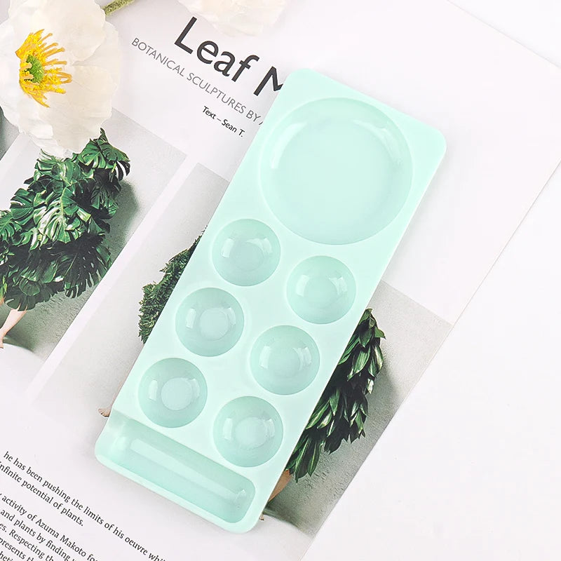 Nail Art Palette False Nail Tips Mixing Color Drawing Pallet Polish Display Shelf Manicure Tools Footprint Paints Nail Polish