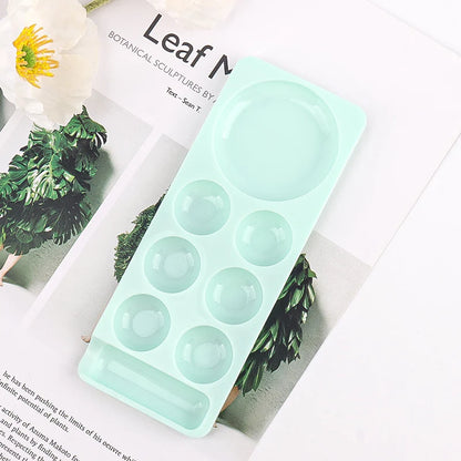 Nail Art Palette False Nail Tips Mixing Color Drawing Pallet Polish Display Shelf Manicure Tools Footprint Paints Nail Polish