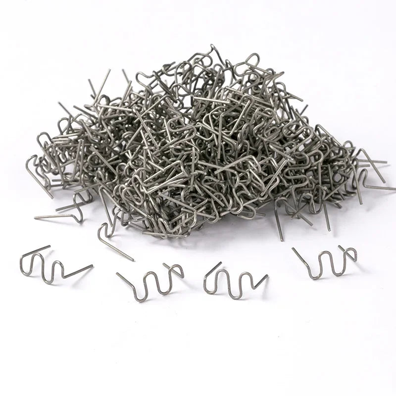 300Pcs Plastic Welder Hot Stapler Standard Pre-cut Corrugated Staples Bumper Body Repair 0.8/0.6mm Stainless Steel Welding To