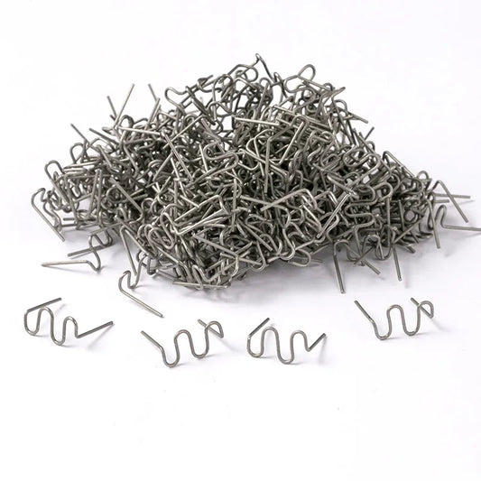 300Pcs Plastic Welder Hot Stapler Standard Pre-cut Corrugated Staples Bumper Body Repair 0.8/0.6mm Stainless Steel Welding To