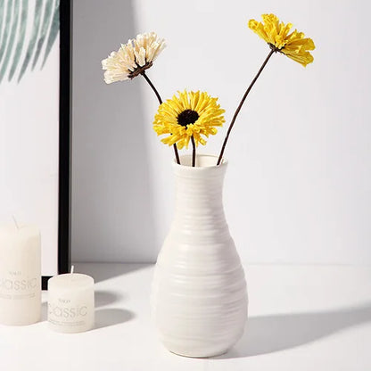 Nordic Plastic Vase Simple Small Fresh Flower Pot Storage Bottle For Flowers Living Room Modern Home Decorations Ornaments - 
