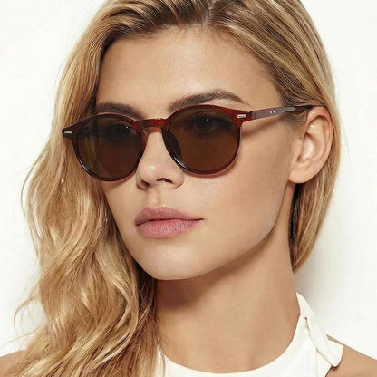 Vintage Punk Round Vintage Sunglasses Women Retro Luxury Designer Sun Glasses for Female Oculos De Sol Shades UV400