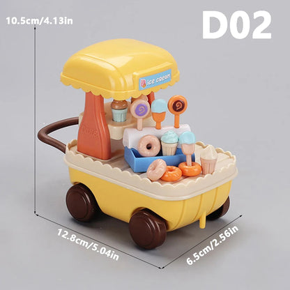 1:12 Miniature Furniture Forest Family Kitchen Toy Dining Table Dollhouse Accessories Bathroom Pretend Play For Girl Gifts To