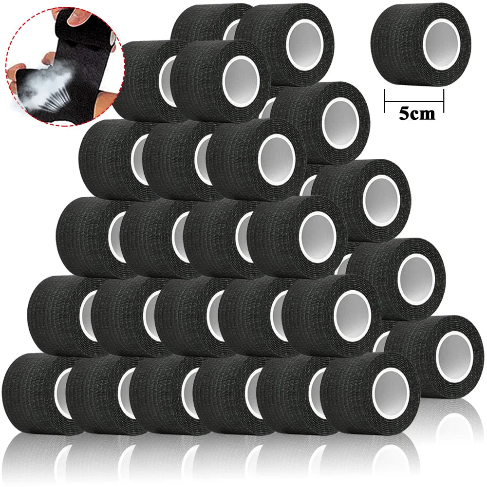 48/24/12/6/3PCS Black Tattoo Grip Bandage Cover Wraps Tapes Self-adhesive Elastic Bandage for Tattoo Machine Tattoo Accessori