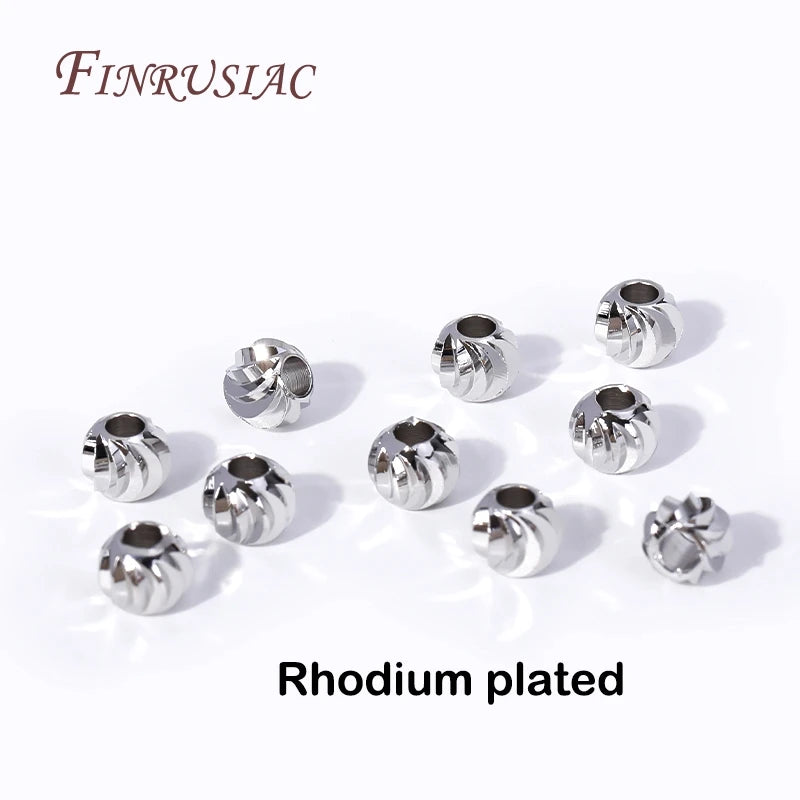 18K Gold Plated Spacer Bead For Jewelry Making,2.5-6mm Beads Separators,Decorative Beads For Bracelets,DIY Accessories