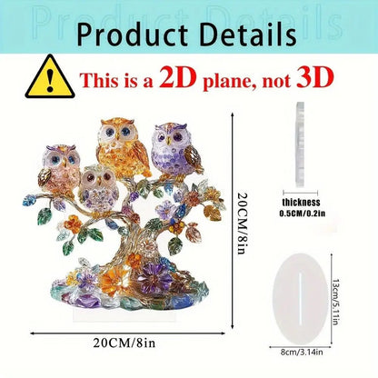 2D Acrylic Apple Landscape Desktop Decoration Ornament Home Living Room Entrance Tabletop Decoration Office Table Ornament - 