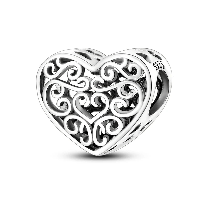 925 Sterling Silver Charms Beads Pendant Tree of Life Dog Elephant Love Heart Charm Fit Original Bracelet DIY Women Jewelry G