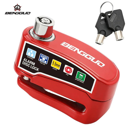 Motorcycle & Bicycle Disc Brake Lock Aluminum Alloy Bike Anti-theft Wheel Disc Brake Lock waterproof Security Alarm Protectio
