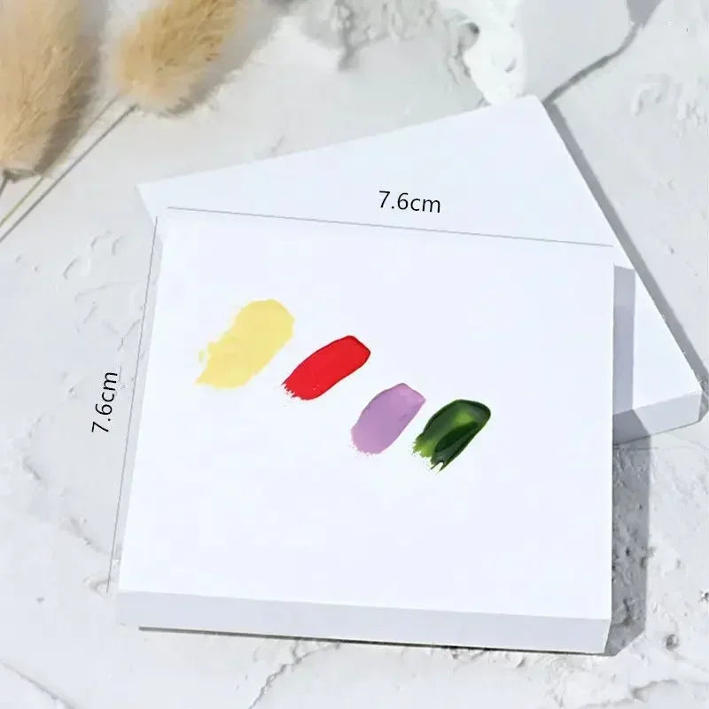 50pcs Disposable Tinting Glue Paper Tearable Nail Toning Palettes Nail Polish Color Mixing Tray Waterproof Paper Display Boar