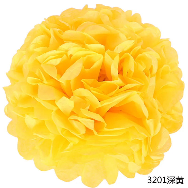 5pcs Wedding Decorative Paper Pompoms Pom Poms Flower Ball Party Home Decor Tissue Baby Shower Birthday Christmas DIY Decorat