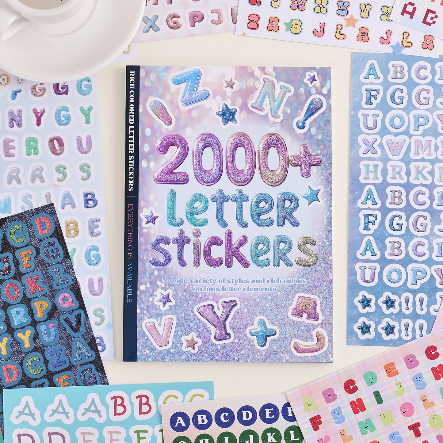 2000+ Pcs Alphabet Sticker for Journaling,Fun & Colorful Craft Letter Stickers for Junk Journal, Scrapbooking Supplies, Ideal