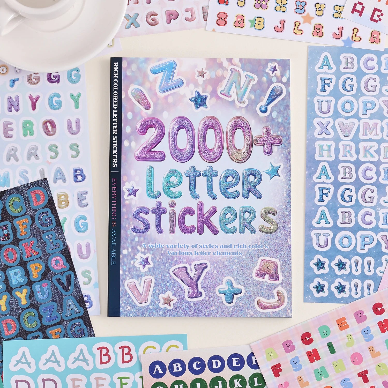 2000+ Pcs Alphabet Sticker for Journaling,Fun & Colorful Craft Letter Stickers for Junk Journal, Scrapbooking Supplies, Ideal