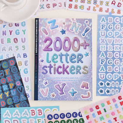 2000+ Pcs Alphabet Sticker for Journaling,Fun & Colorful Craft Letter Stickers for Junk Journal, Scrapbooking Supplies, Ideal