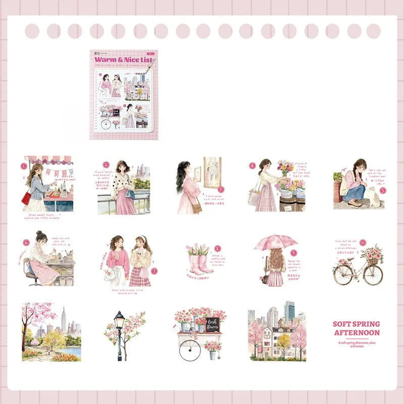 15PCS Scrapbooking Stickers for Journaling Supplies Transparent Journal Sticker for Junk Journal Supplies