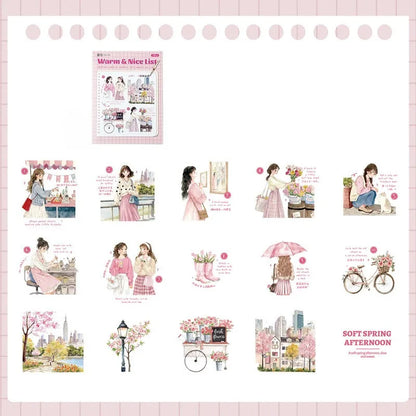 15PCS Scrapbooking Stickers for Journaling Supplies Transparent Journal Sticker for Junk Journal Supplies