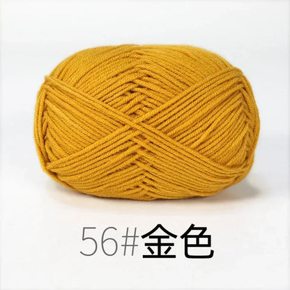 50g 4ply Milk Cotton Knitting Wool Yarn Needlework Dyed Lanas For Crochet Craft Sweater Hat Dolls Sewing Knitting Tools - 56