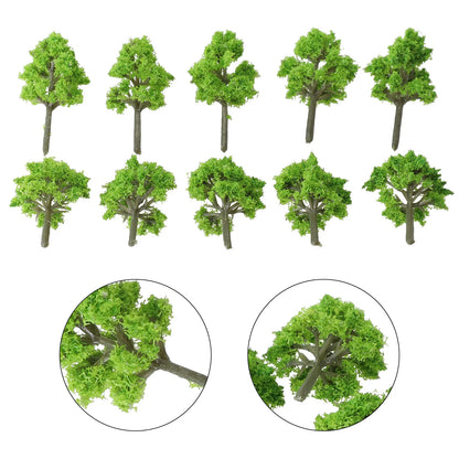 10pcs 4CM Model Trees Train Railroad Layout Diorama Wargame Scenery Miniature Tree Decoration