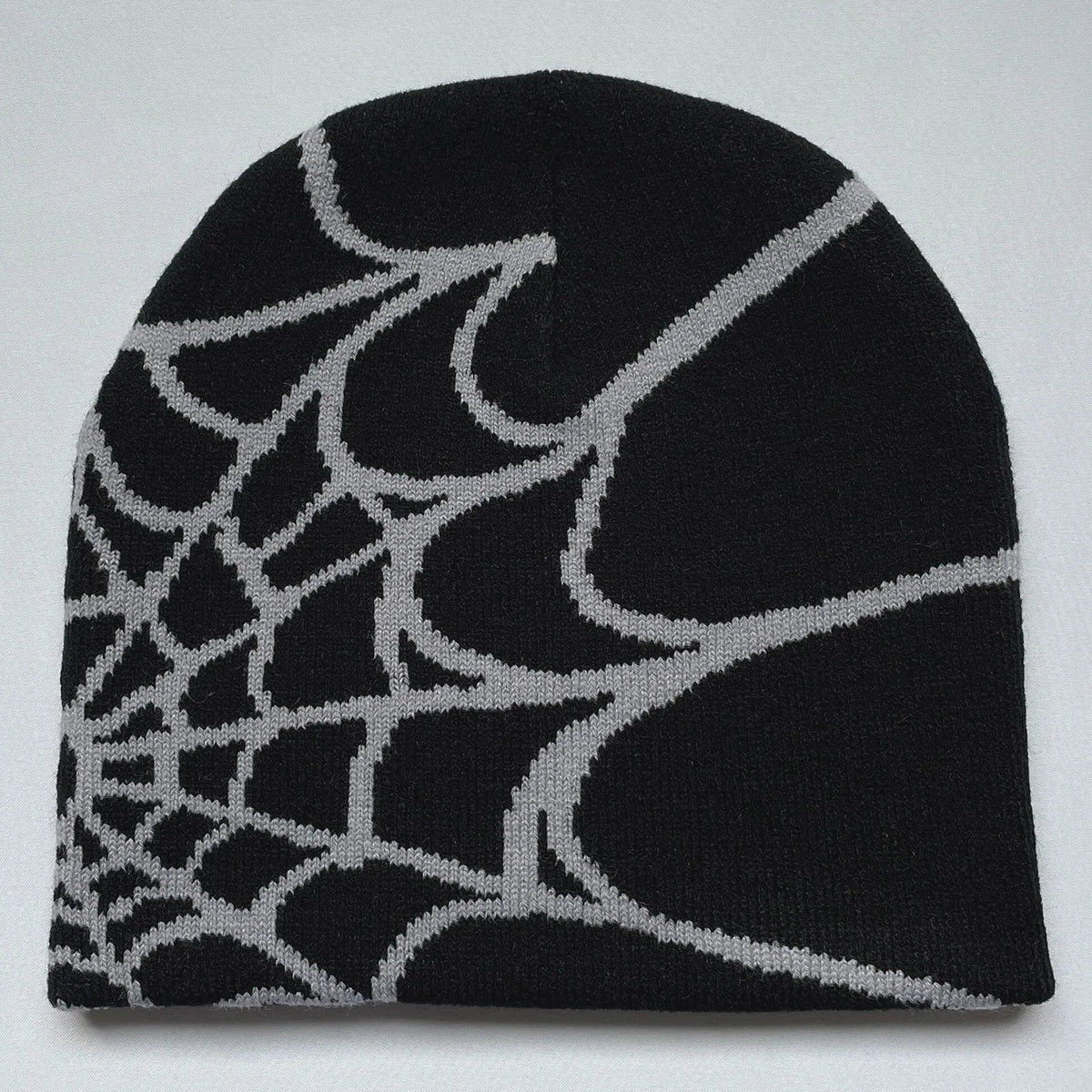 Four Seasons Men's And Women's Universal Y2K Knit Hat Spider Web Riding Outdoor Sports Fashion Hat - Black Ash