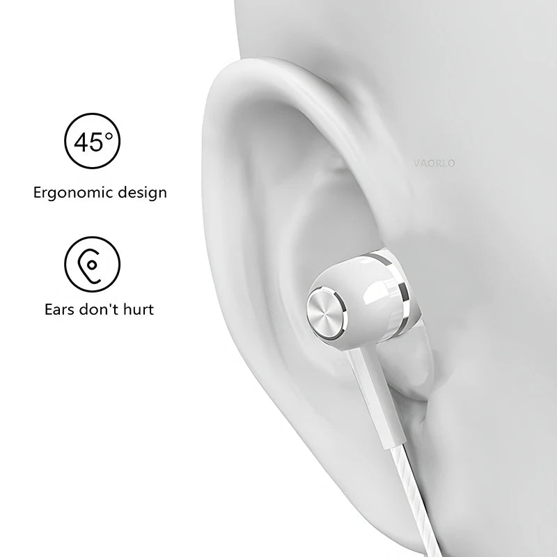 3.5mm Wired Earphone In Ear Headset HIFI Heavy Bass Earbuds Monitor Sports Headset Stereo Music Gaming Headphone With Microph