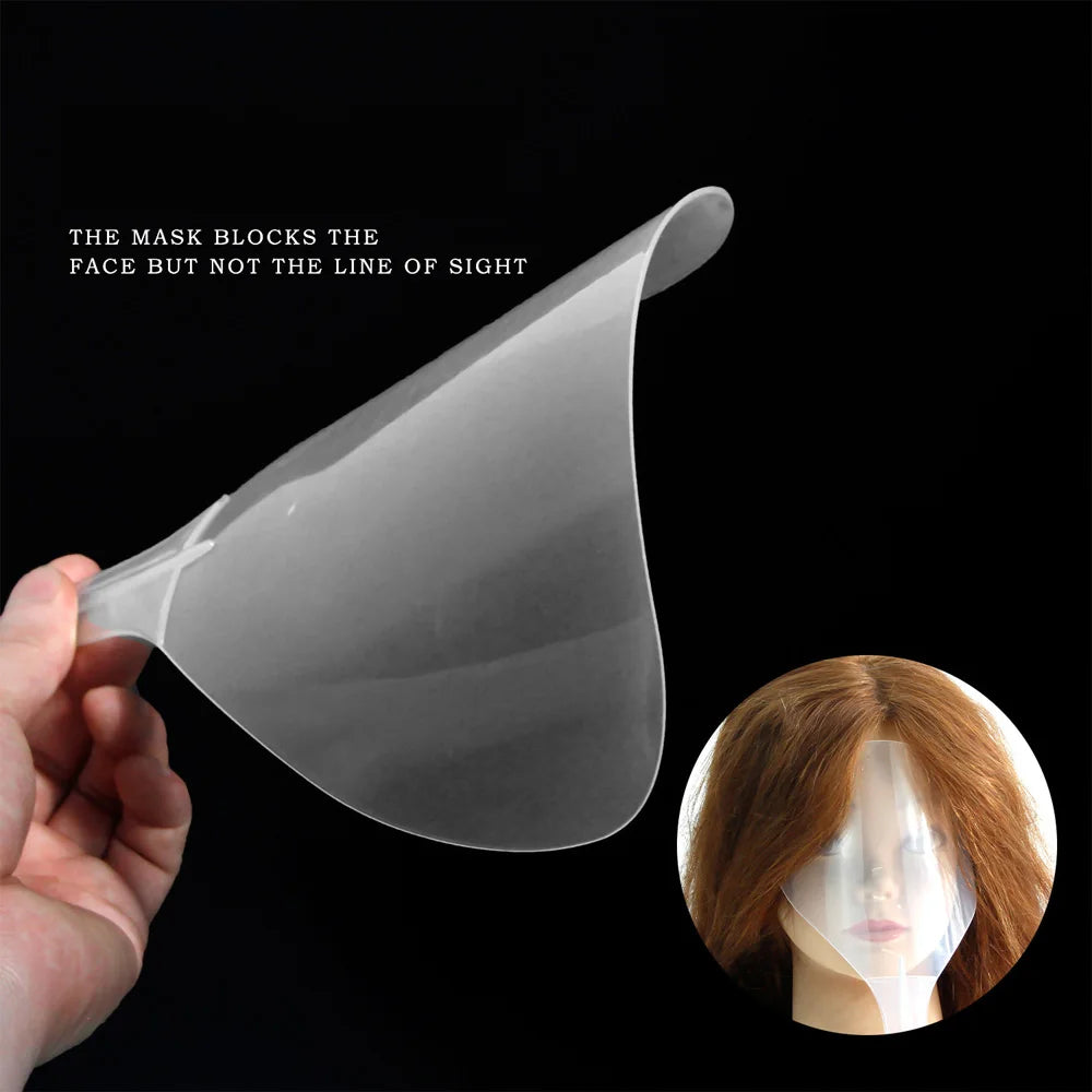 Barber Clear Plastic Hairspray Face Shield Hair Cut Pads Hair Salon Hairdressing Water Proof Spray Shields for Face Eyes Prot