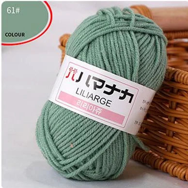 DIY Baby Milk Sweet Soft Cotton Knitting Wool Yarn Thick Fiber Velvet Yarn Hand Knitting Wool Crochet Yarn for DIY Sweater - 