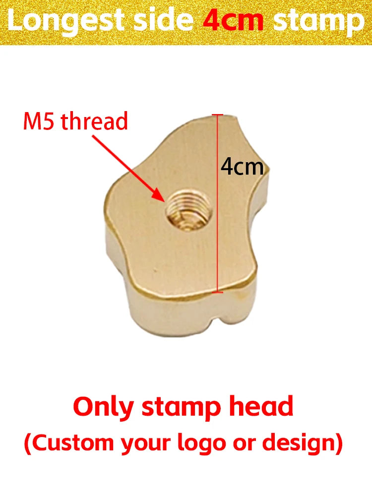 Custom Logo Branding Iron Heating Stamp Personalized Hot Brass for Bakery Cake Bread Burger Wood DIY Gift Electric Stamping M