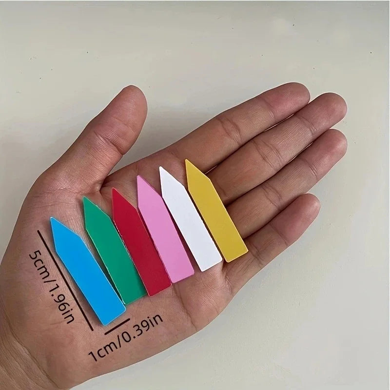 100pcs Garden Plant Labels Plant Accessories Flower Pots Plastic Plant Tags Nursery Markers Label Tray Mark DIY Tool