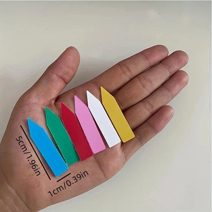 100pcs Garden Plant Labels Plant Accessories Flower Pots Plastic Plant Tags Nursery Markers Label Tray Mark DIY Tool
