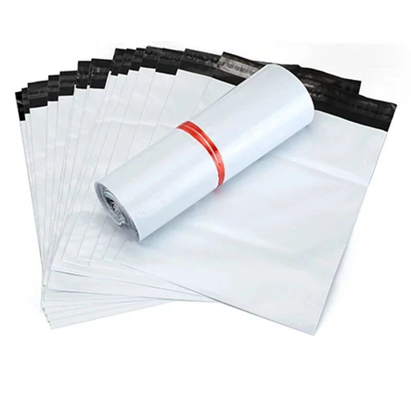 INPLUSTOP Ploy Shipping Bags Opaque PE Plastic Express Envelope Storage White Color Mailing Bags Self Adhesive Seal Courier B