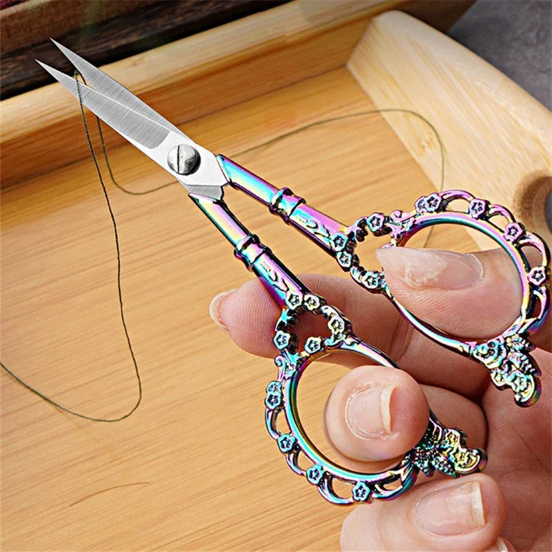 Retro Zakka Stainless Steel Antique Vintage Scissors Sewing Grooming Fishing Thread Cutter Paper Embroidery Cross-stitch Shea