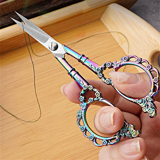 Retro Zakka Stainless Steel Antique Vintage Scissors Sewing Grooming Fishing Thread Cutter Paper Embroidery Cross-stitch Shea