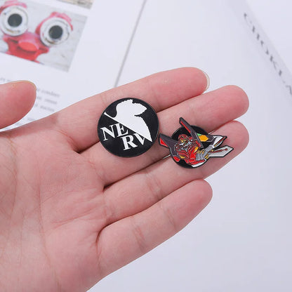 Neon Genesis Evangelion EVA 01 02 Enamel Pins Collect Nerv The Mecha Battle Logo Cartoon Brooch Backpack Collar Lapel Badges