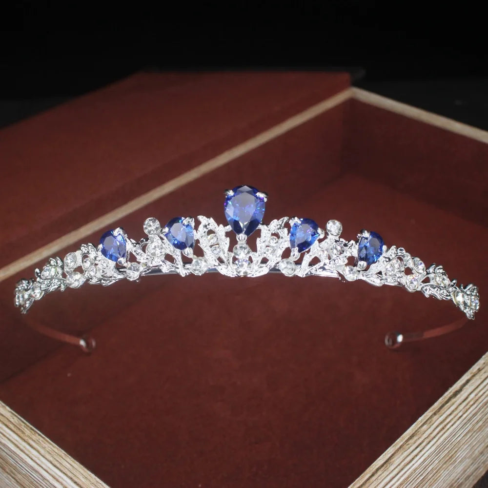 Luxury Crystal Hair Tiaras For Bride Women Prom Hairstyle Rhinestone Zircon Diadem Headband Wedding Bridal Hair Accessories