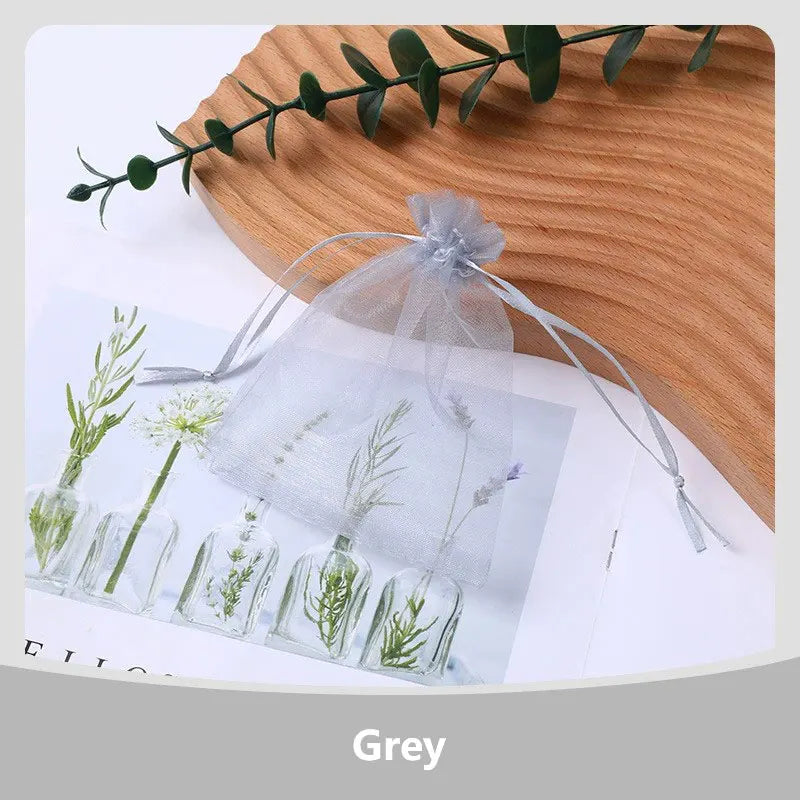 100Pcs/lot 7x9 9x12 10x15 13x18CM Organza Bags Jewelry Bag Wedding Party Decoration Drawable Bags Gift Pouches Jewelry Packag