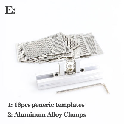 27Pcs /16pcs/10pcs BGA general template Universal Direct Heated Stencils For SMT SMD Chip Rpair and easy support - 16pcs comb