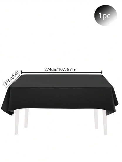 137x274cm Disposable Solid Color Tablecloth Birthday Party Wedding Christmas Table Cover Wipe Covers Rectangle Desk Cloth Dec
