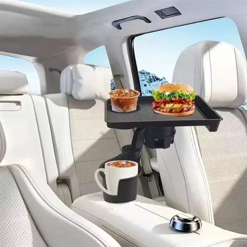 Universal Car Cup Holder Tray - 360 ° Rotating Adjustable Dual Cup Organizer