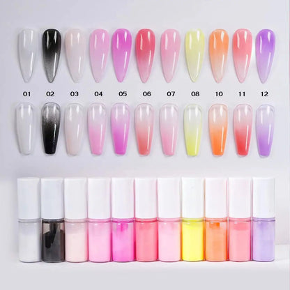 Pastel Neon Gradient Powder Nail Art 10g Ombre Spray Bottle For Nails Hair Party Makeup Face Body Glitter Shiny Powder Costem