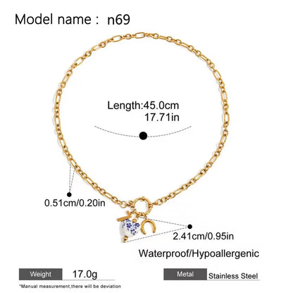 2026 Vintage Necklace On Neck Chain Women's Jewelry Accessories For Girls Clothing Aesthetic Gifts Fashion Pendant